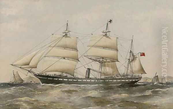 The auxiliary S.S. Kent, 2300 tons Oil Painting by Thomas Goldsworth Dutton