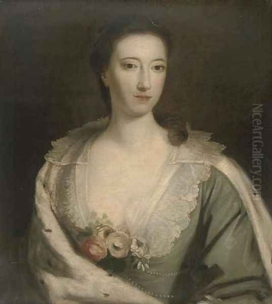 Portrait of a lady, traditionally identified as Mary, Duchess of Norfolk (1702-1773) Oil Painting by William Doughty