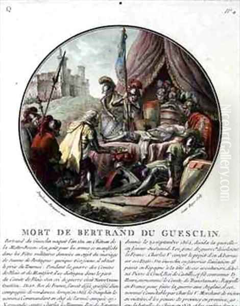 The Death of Bertrand du Guesclin 1311-80 Oil Painting by Jean Duplessis-Bertaux