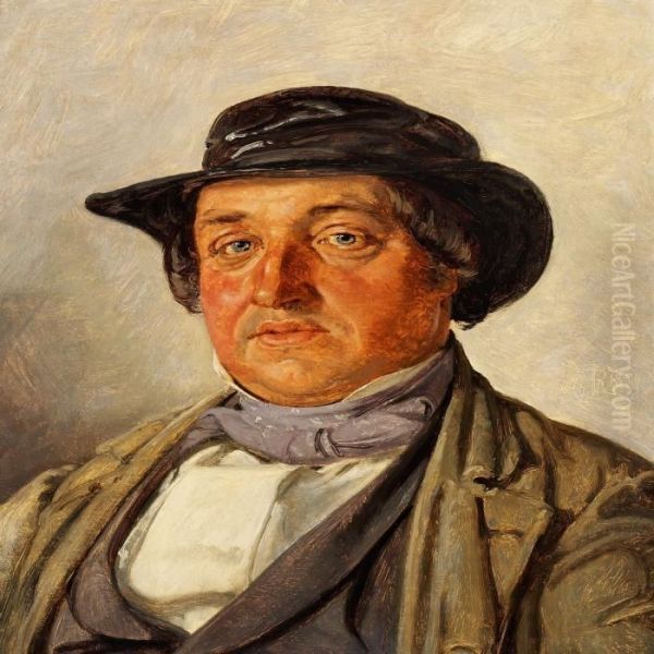 Portrait Of K Oil Painting by Jorgen Roed