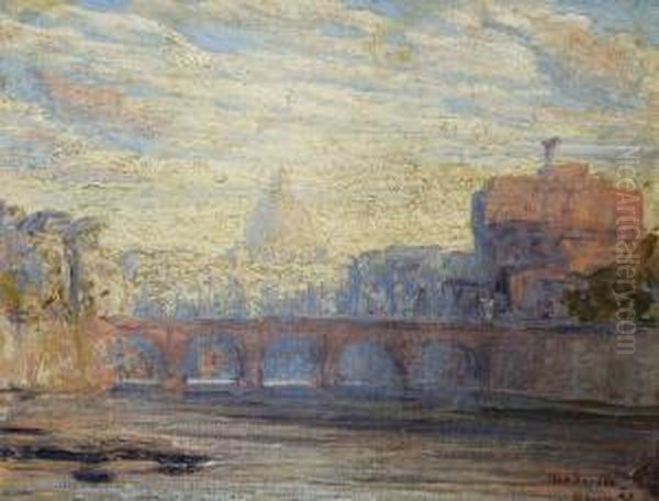 Vom Tiberufer In Rom Oil Painting by Max Roeder