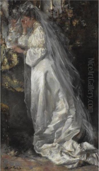 The Bride ('bruiloftsmorgen') Oil Painting by Albert Roelofs