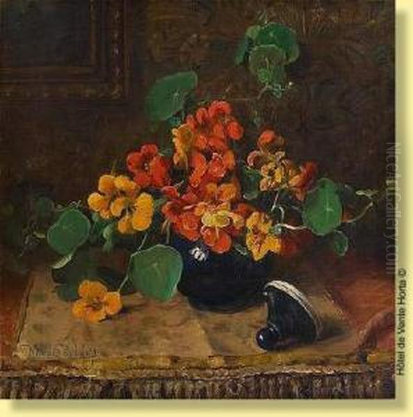 Table Fleurie Oil Painting by Willem Roelofs