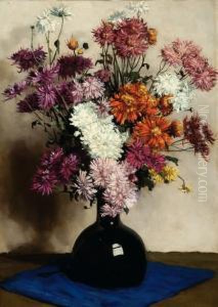 Chrysantemum Oil Painting by Willem Roelofs