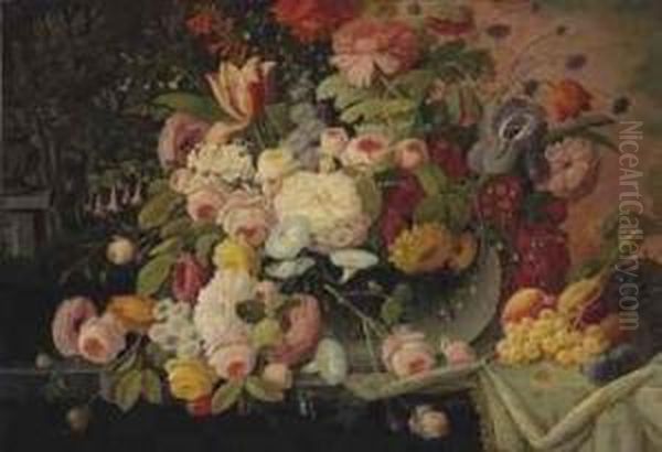 Still Life With Flowers Oil Painting by Severin Roesen