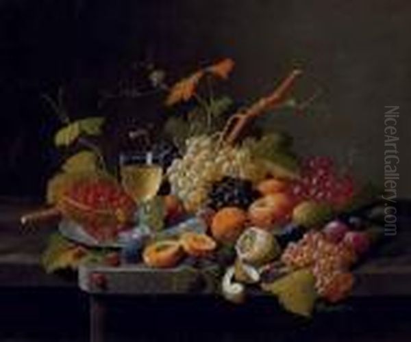 Still Life With Fruit Oil Painting by Severin Roesen