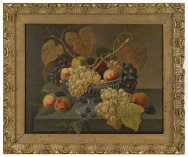 Table Top Still Life Oil Painting by Severin Roesen