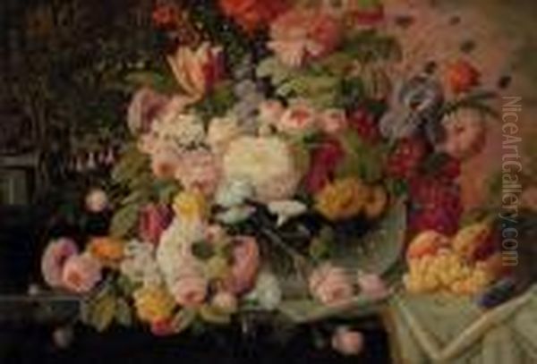 Still Life With Flowers Oil Painting by Severin Roesen