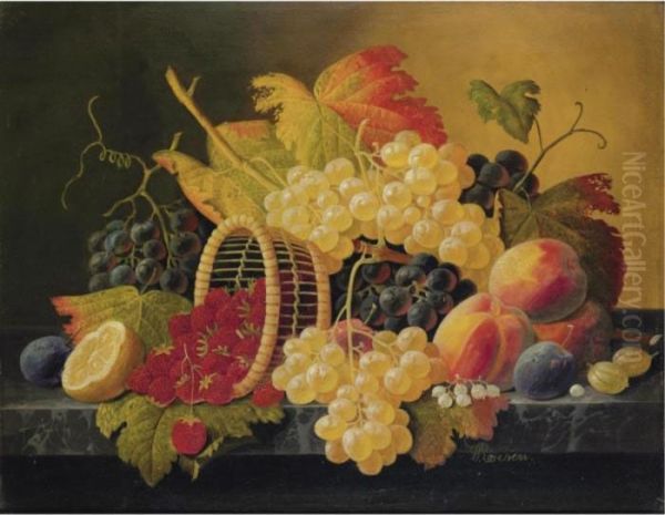 Still Life With Strawberries And Fruit Oil Painting by Severin Roesen