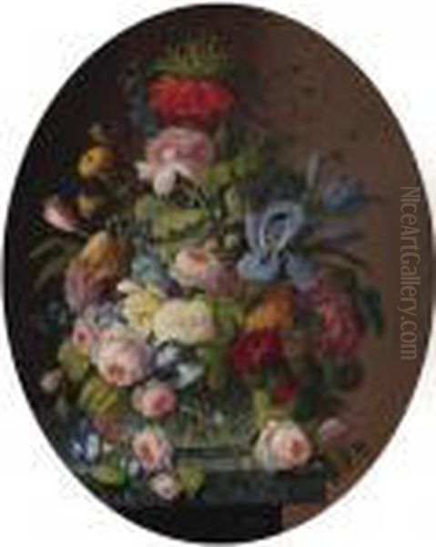 Still Life With Flowers Oil Painting by Severin Roesen