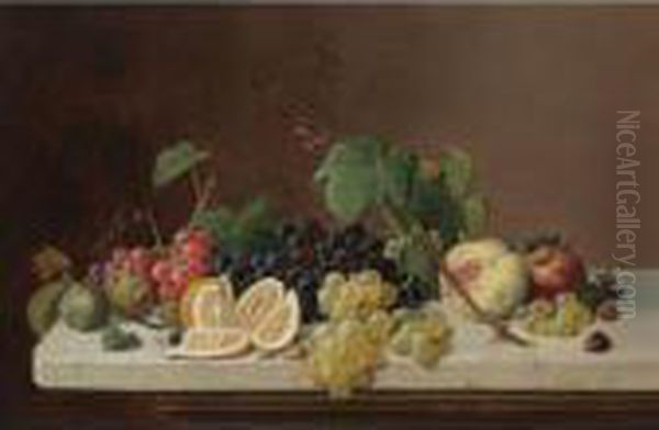 Still Life With Fruit Oil Painting by Severin Roesen