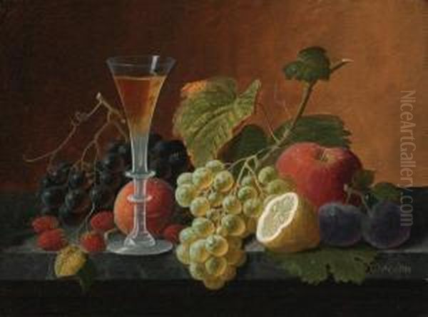 ''fruit Arrangement'' Oil Painting by Severin Roesen