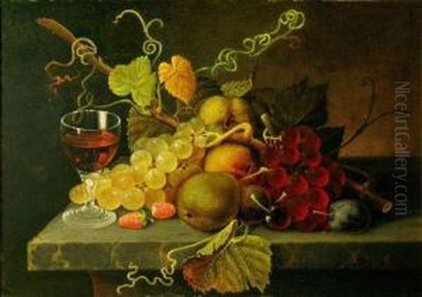 Still Life With Fruit Oil Painting by Severin Roesen