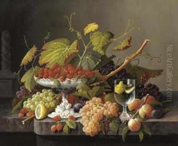 An Abundance Of Fruit Oil Painting by Severin Roesen