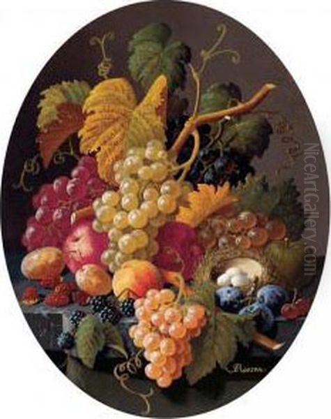 Still Life With Fruit Oil Painting by Severin Roesen