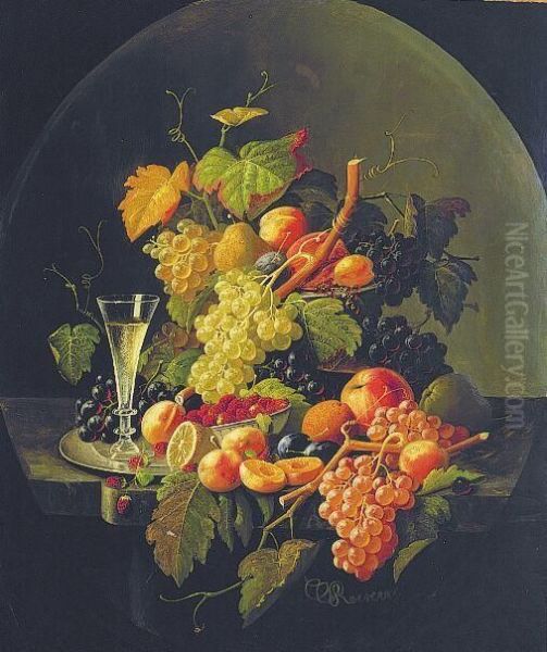 Nature's Bounty Oil Painting by Severin Roesen