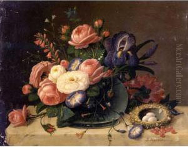 Still Life With Flowers Oil Painting by Severin Roesen