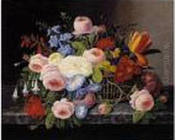 Still Life With Flowers Oil Painting by Severin Roesen