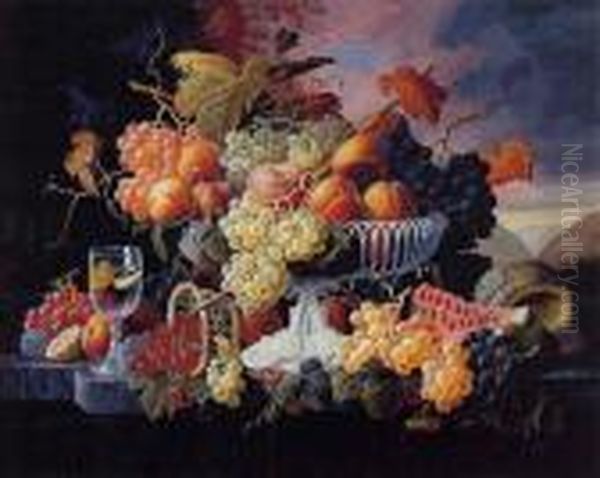 Fruit Still Life Oil Painting by Severin Roesen