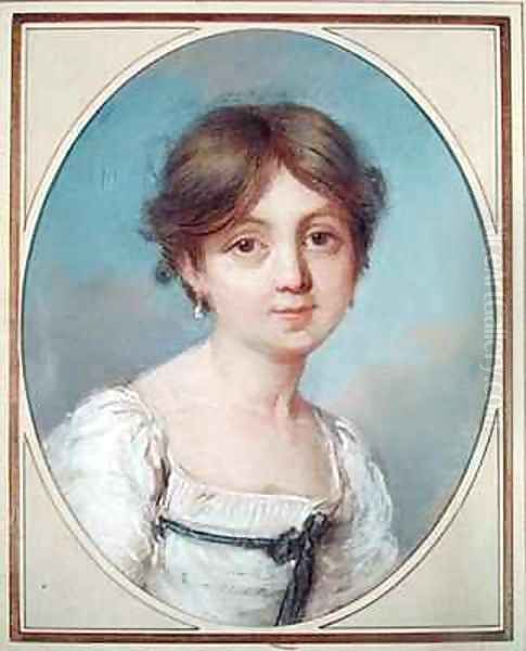 Amandine Aurore Lucile Dupin 1804-76 as a Child Oil Painting by Aurore (nee Saxe) Dupin de Francueil