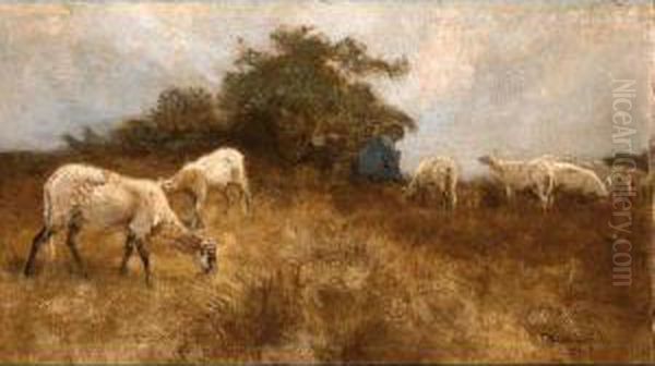 A Shepherd With His Flock by Louis Albert Roessingh