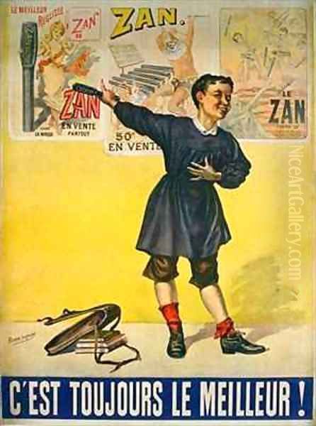 Poster advertising Zan Liquorice Oil Painting by Bensa Dupont