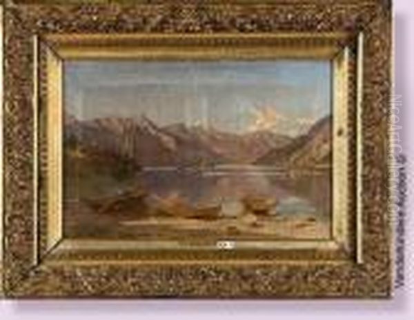 Au Bord Du Lac De Brienz Oil Painting by Francois Roffiaen