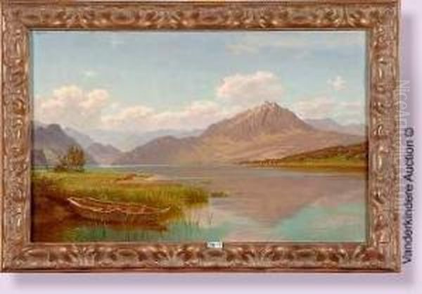 Paysage Suisse Au Lac Oil Painting by Francois Roffiaen