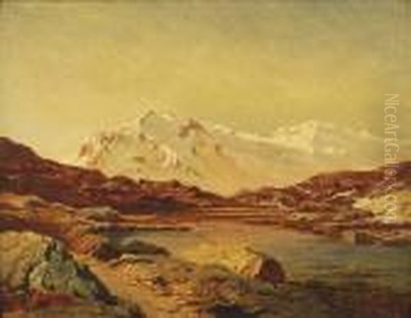 Vue De Montagne Oil Painting by Francois Roffiaen