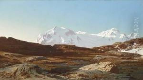 Mount Rosa Oil Painting by Francois Roffiaen