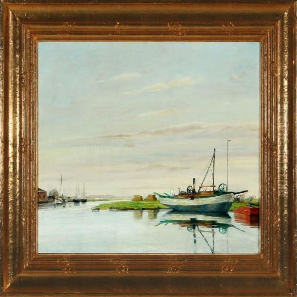 View From The Surroudings Of Ribe Oil Painting by Johan Gudmann Rohde