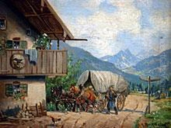 Heimkehr Vom Felde Oil Painting by Karl Rohrhirsch