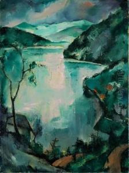 Walchensee Oil Painting by Wolf, Walter Rohricht