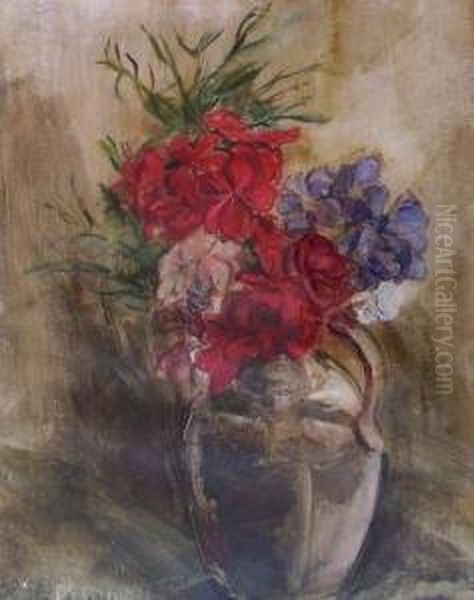 Blumen In Einer Vase Oil Painting by Wolf, Walter Rohricht