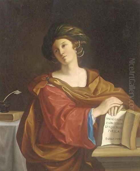 Sybilla Samia Oil Painting by Domenico Zampieri (Domenichino)