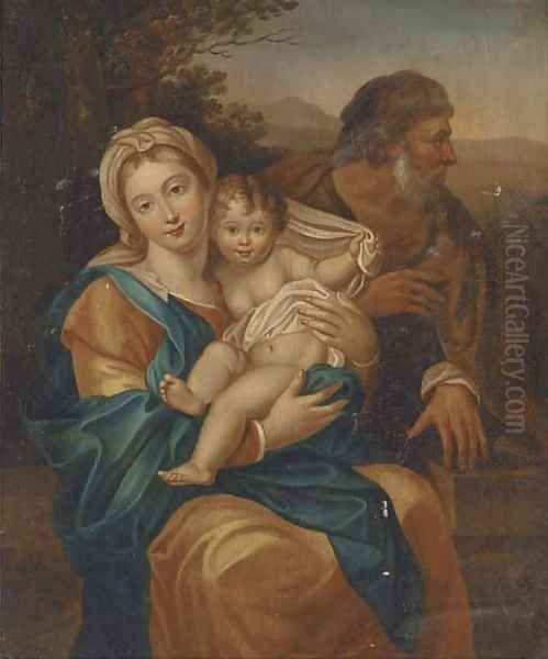 The Holy Family Oil Painting by Domenico Zampieri (Domenichino)