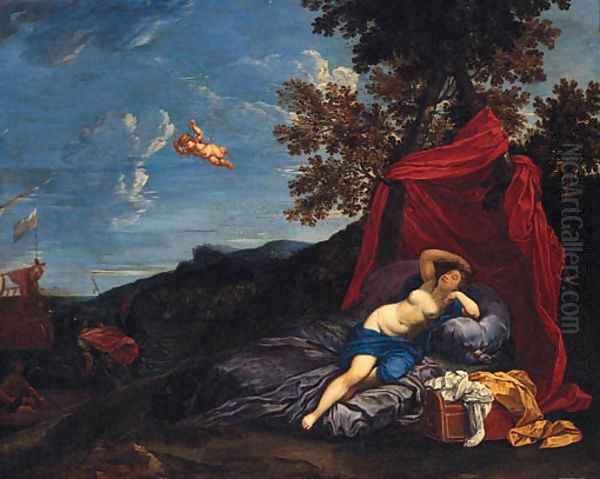 The departure of Aeneas Oil Painting by Domenico Zampieri (Domenichino)