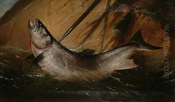 A Prize Catch Oil Painting by Henry Leonidas Rolfe