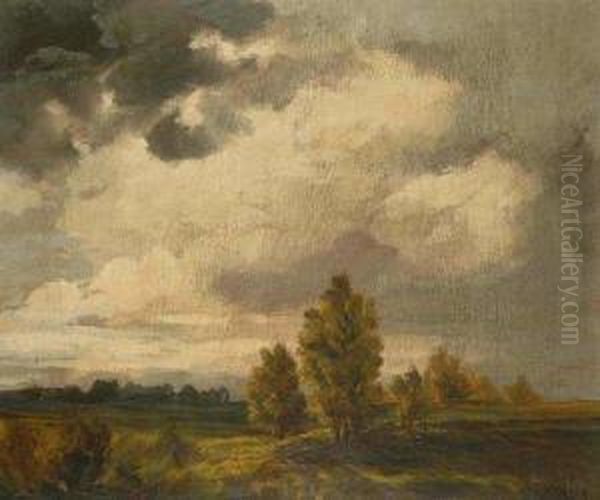 A Landscape Before A Storm Oil Painting by Viktor Rolin