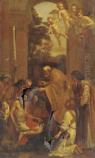 The Last Communion of Saint Jerome Oil Painting by Domenico Zampieri (Domenichino)