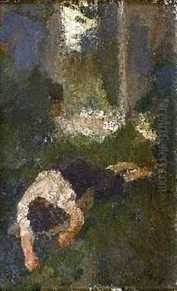  Jeune Paysan Endormi  Oil Painting by Alfred Roll