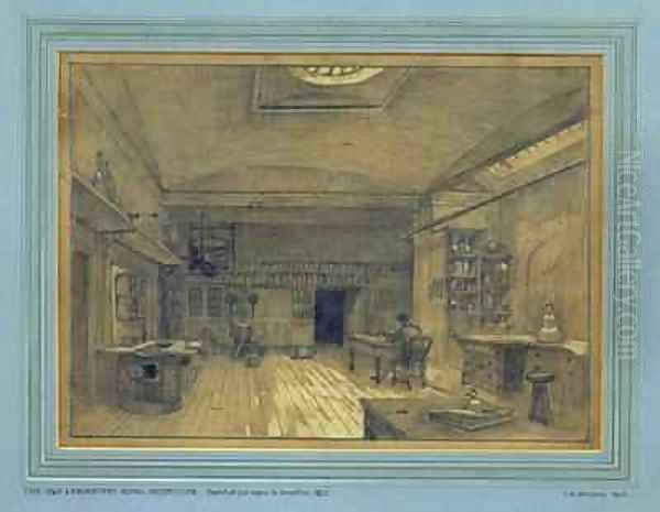 Royal Institution Laboratory Oil Painting by Charles W. Dempsey