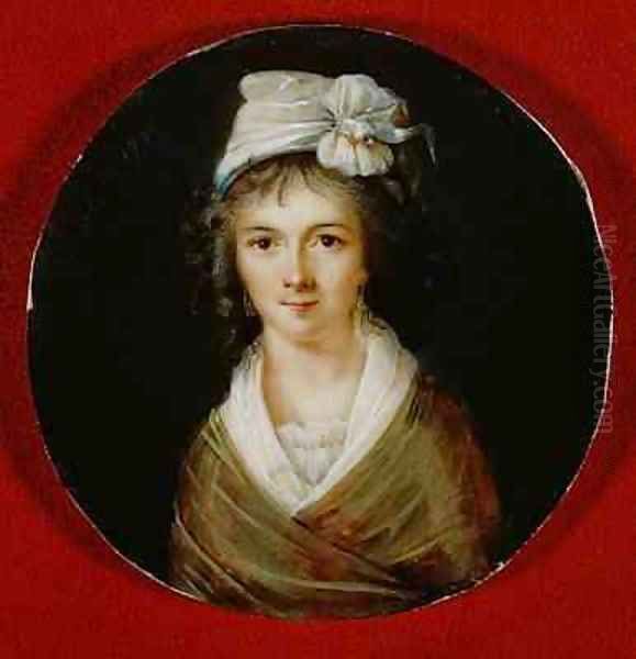 Portrait miniature believed to be of Claire Lacombe Oil Painting by Ducare