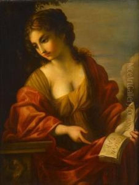 A Sibyl Oil Painting by Giovanni Francesco Romanelli