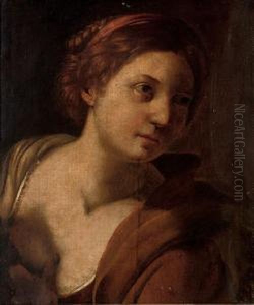 Roman Charity Oil Painting by Giovanni Francesco Romanelli