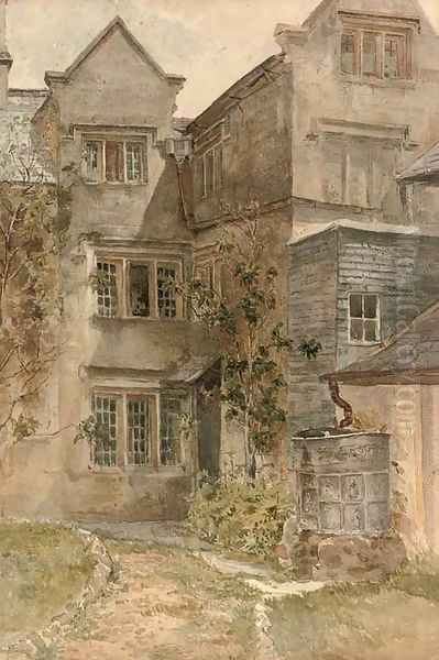 Bovey House, Beer, Devon Oil Painting by Henry Sheppard Dale