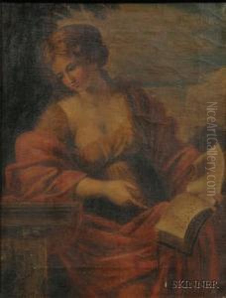 The Cumaean Sybil. Oil Painting by Giovanni Francesco Romanelli