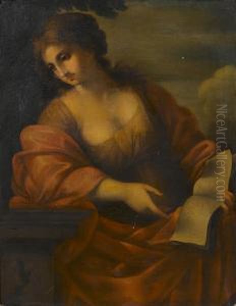 A Sibyl Oil Painting by Giovanni Francesco Romanelli