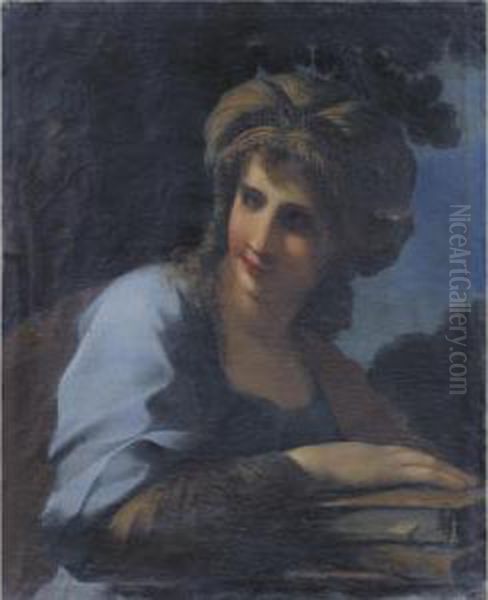 A Sybil Oil Painting by Giovanni Francesco Romanelli