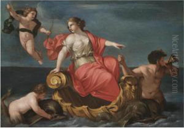 The Triumph Of Galatea Oil Painting by Giovanni Francesco Romanelli